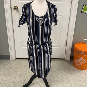 No Boundaries Striped Dress Large (11-13)